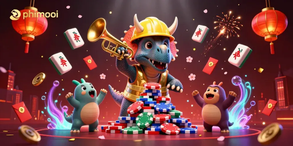 Join phimmoi for thrilling casino fun with cartoon dinosaurs and vibrant gaming elements!